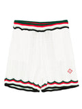 COTTON CHEVRON CROCHET SHORTS