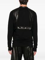 CONCORDIANS CARGO VEST IN BLACK WAXY LAMB LEATHER