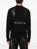 CONCORDIANS CARGO VEST IN BLACK WAXY LAMB LEATHER