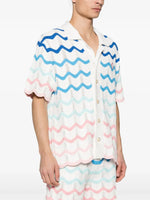 GRADIENT WAVE CROCHET SHIRT