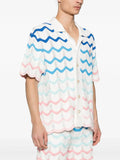 GRADIENT WAVE CROCHET SHIRT