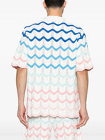 GRADIENT WAVE CROCHET SHIRT