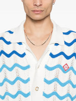 GRADIENT WAVE CROCHET SHIRT