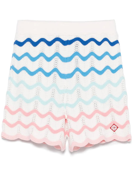 GRADIENT WAVE CROCHET SHORTS